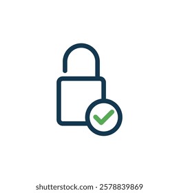 Simple Padlock Icon Vector Template