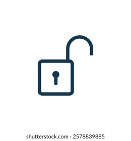 Simple Padlock Icon Vector Template
