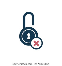 Simple Padlock Icon Vector Template