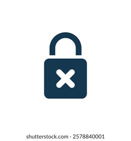 Simple Padlock Icon Vector Template