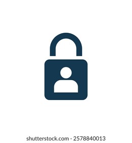 Simple Padlock Icon Vector Template