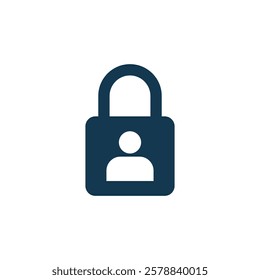 Simple Padlock Icon Vector Template