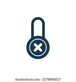 Simple Padlock Icon Vector Template