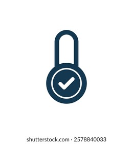 Simple Padlock Icon Vector Template