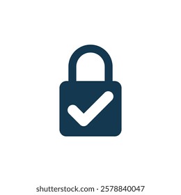 Simple Padlock Icon Vector Template