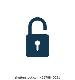 Simple Padlock Icon Vector Template