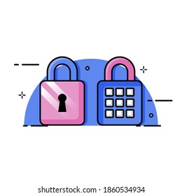 Simple padlock illustration idea. Easy to edit with vector file. Can use for all your graphic design content. Especially about security.
