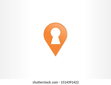 Simple Padlock logo design illustration 