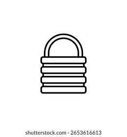 Simple Padlock Outline Icon Representing Safety And Security
