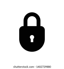 Simple Padlock Vector Icon Design Template