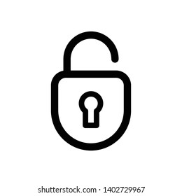 Simple Padlock Vector Icon Design Template