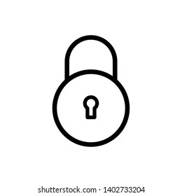 Simple Padlock Vector Icon Design Template