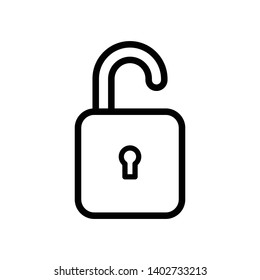 Simple Padlock Vector Icon Design Template