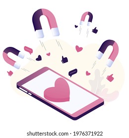 Simple page design template for digital marketing, ecommerce, social media marketing, ads, online shopping, business. Modern vector illustration concept for website and mobile website development.