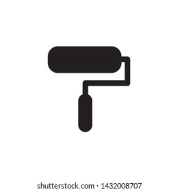 Simple paint brush flat icon design vector