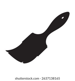 Simple paint brush icon isolated on white background.