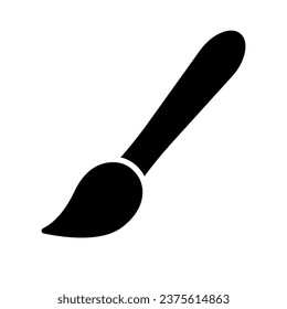 Simple paint brush silhouette icon. Vector.