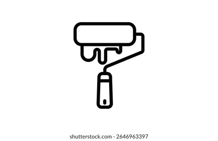 Simple paint roller icon, perfect for home improvement, renovation, or design projects