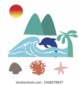 Simple painting of the sea theme