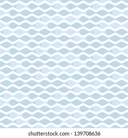 Simple pale blue wave seamless pattern