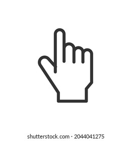 Icono simple de la línea de la palma. Símbolo premium con estilo de trazo. Diseño del icono de la palma. Ilustración vectorial.