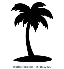 Simple of a palm tree design, plam tree black