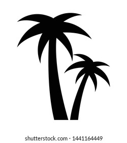 Simple palm tree icon illustration (tropical / summer /beach)