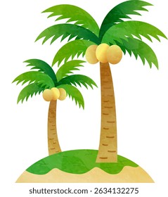 Simples ilustração palmeira para o verão