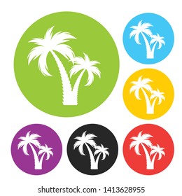 Simple  palm tree silhouette. Vector Illustration EPS10