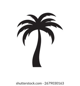 Simple palm tree vector icon symbolizing island getaway and coastal freedom lifestyle