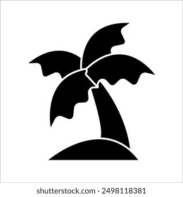 Diseño simple del icono del Vector de la palma