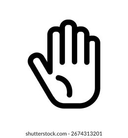 Simple palm vector icon illustration.