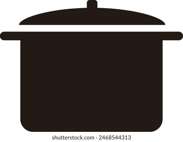 Icono de panorámica simple. Ilustración de silueta de utensilio de cocina negro.