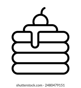 Icono de panqueque simple. El ícono se puede usar para Sitios web, Plantillas impresas, Plantillas de presentación, ilustraciones, etc