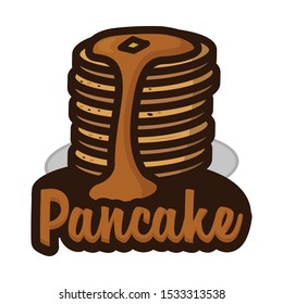 Simple Pancake Illustration - Outliner Vector
