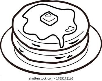 Simple pancake on a plate
