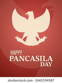 día de pancasila simple saludos Ilustración vectorial