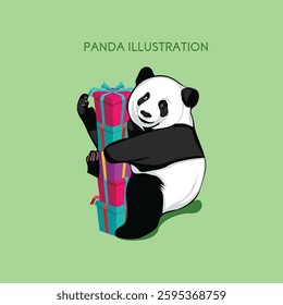 Simple Panda Illustration Art Design