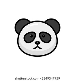 Simple Panda lineal color icon. The icon can be used for websites, print templates, presentation templates, illustrations, etc