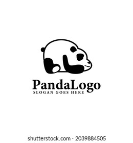 Simple panda logo design template