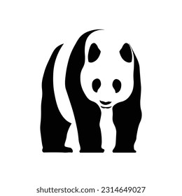 simple and simple panda vector logo