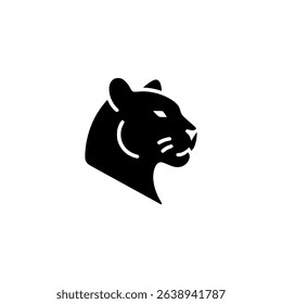 simple panther head wild animal logo vector illustration template design