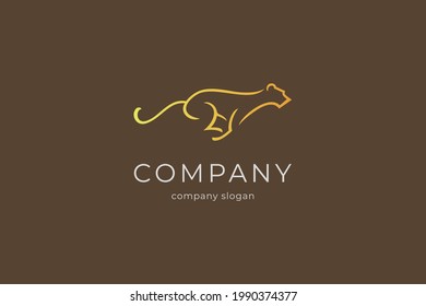 simple panther logo template vector icon illlustration
