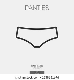 Simple panties vector line icon