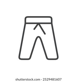 Icono de pantalones simples que simboliza la ropa o la moda.