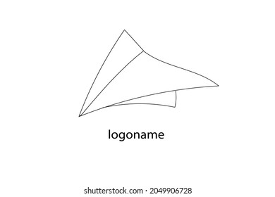 simple paper airplane logo design