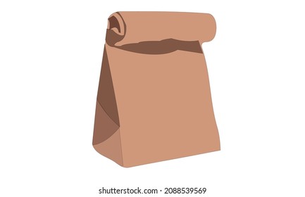 simple paper bag isolated vector