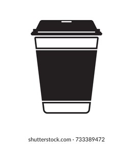 A simple paper coffee cup icon in vector format.