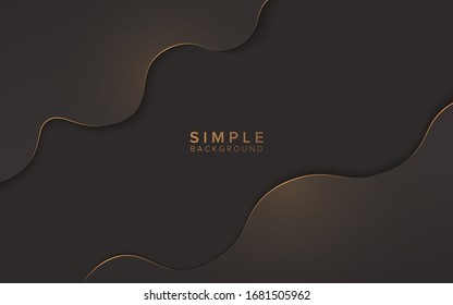 Simple paper cut with lighting line on the brown background