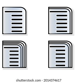 Simple paper icon- Bill, ceck list symbol